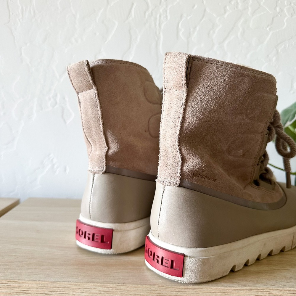 Sorel | Joan of Arctic Next Lite Waterproof Snow Winter Boot, Omega Taupe / Fawn - Picture 4 of 6